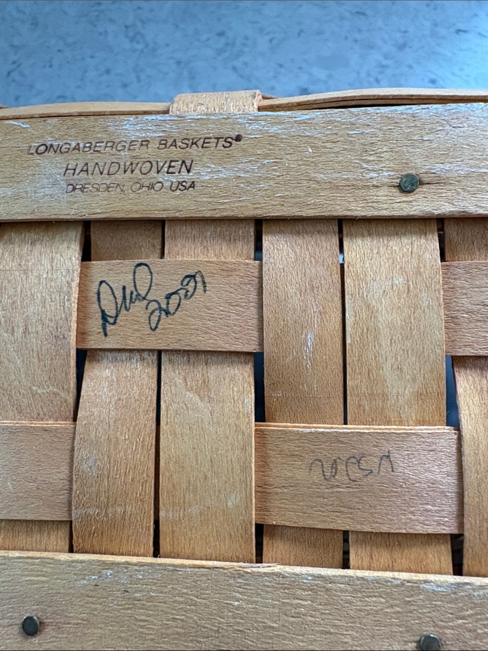 2001 Longaberger Medium Good Ol’Summertime Boardwalk Basket - Picture 12 of 16